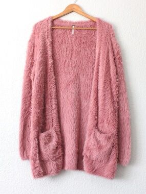 Free People Faux Fur Cardigan Small